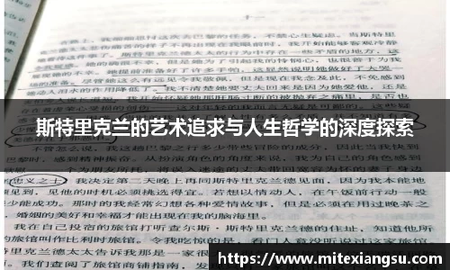 斯特里克兰的艺术追求与人生哲学的深度探索