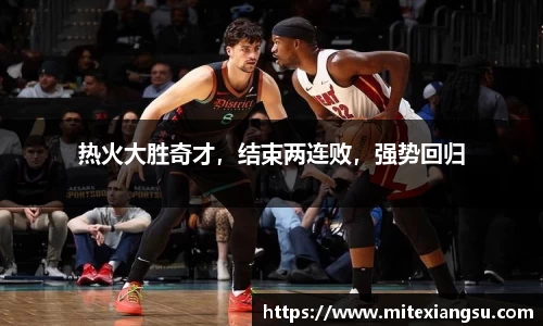 热火大胜奇才，结束两连败，强势回归